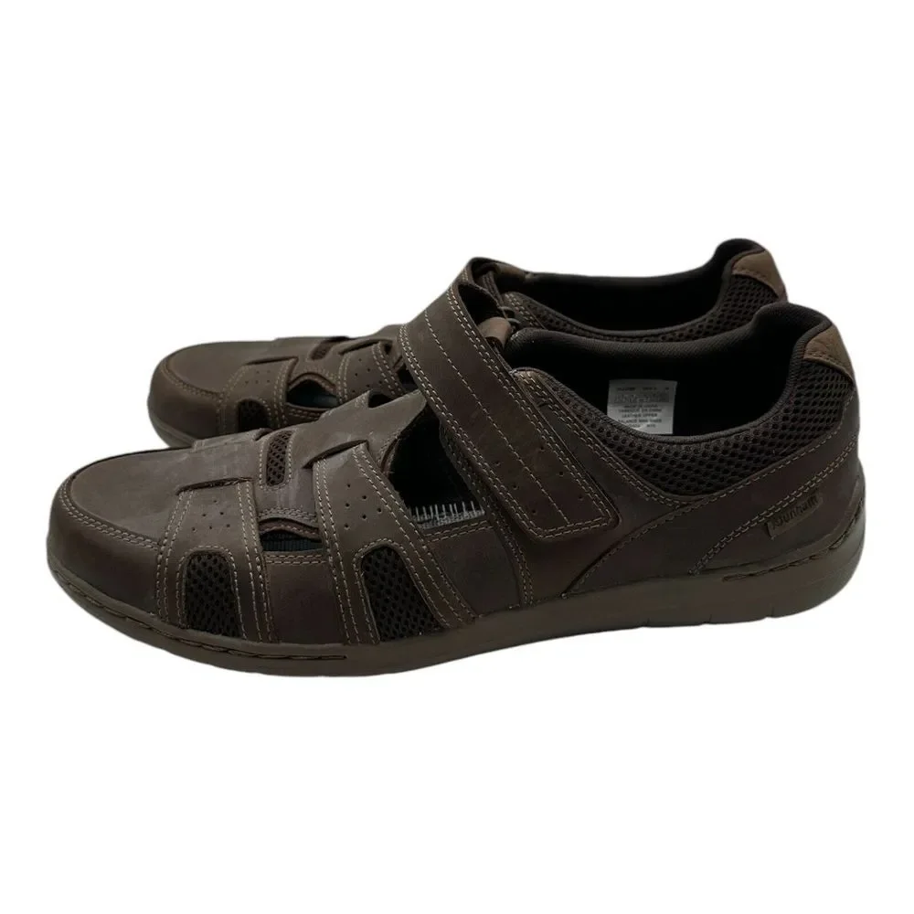 Dunham Fitsmart Shoes Men's Size‎ 14 2E Brown Leather DAZ07BR - MISSING INSOLES
